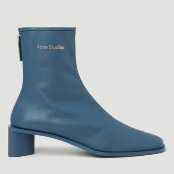 Acne Studios Logo Print Ankle Boots - Picture 1 of 12